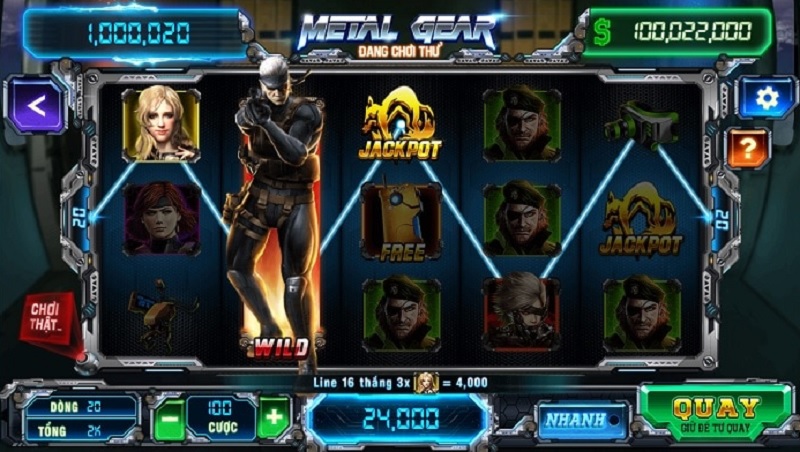 Thao tác đặt cược và kinh nghiệm giúp chiến thắng slot game Metal Gold Solid